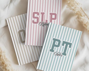 Personalized Therapist Journal, Custom SLP PT OT Notebook, Custom Name Gift, College Graduate Gift, Custom Class Gift, Gifts for Therapists