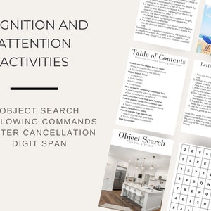 Attention Cognition Bundle for Adult Speech Therapy: Object Search ...