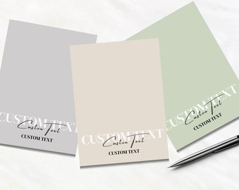Personalisierte Post-It-Notizen, benutzerdefinierter Text-Notizblock, anpassbares Logobuch, benutzerdefiniertes Briefpapier mit Text, Zitat-Namensunternehmens-Business-Buch