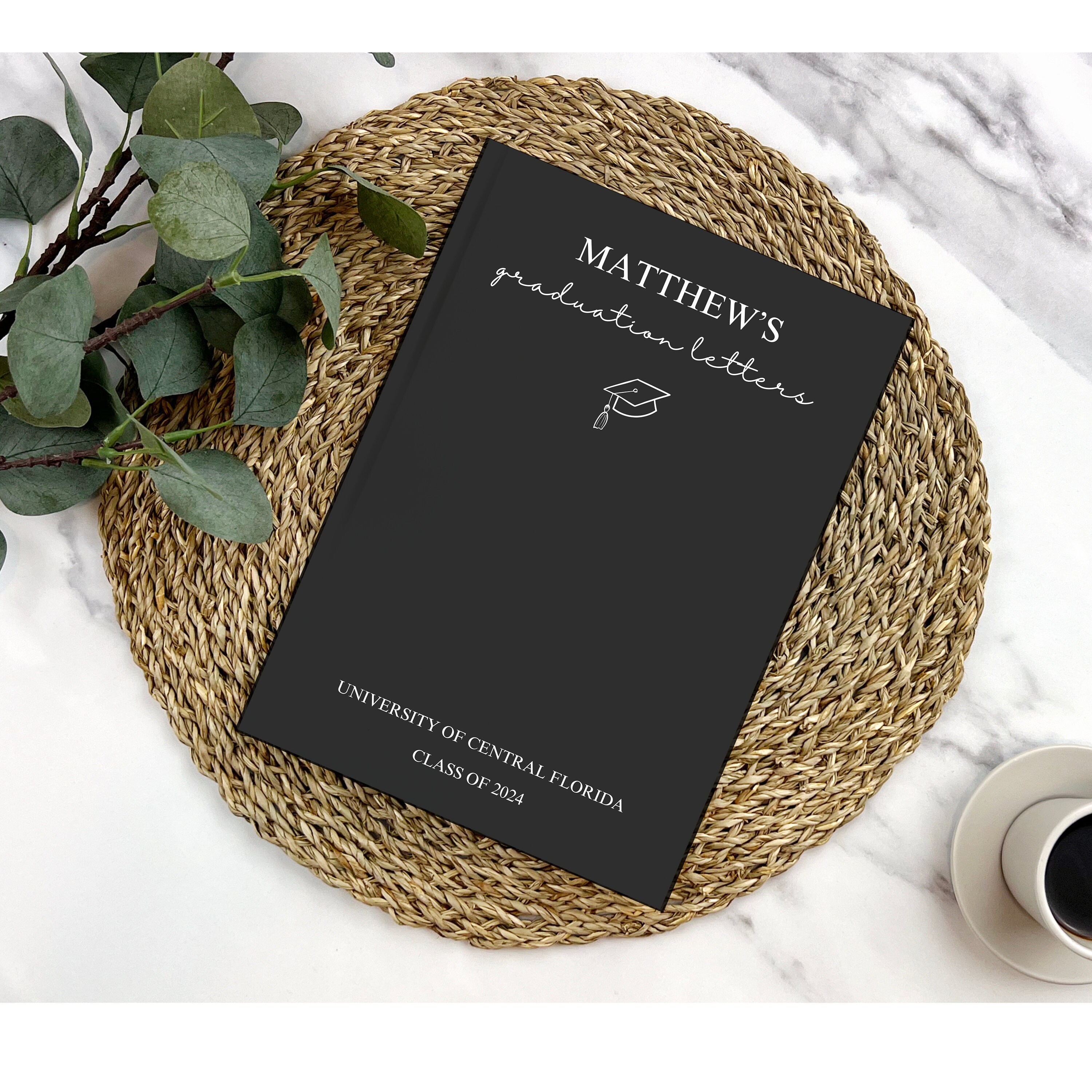 Letter Grad Gift Custom Graduation Book, Letters for the Graduate Gift, Party Guest Book ...