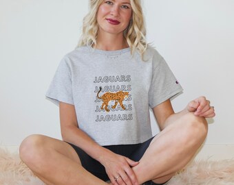 Jaguars Champion Cropped T-Shirt, Jags T-Shirt, Fussball Champion Damen Crop T-Shirt, Jags Spieltag T-Shirt, Jaguars Ausrüstung