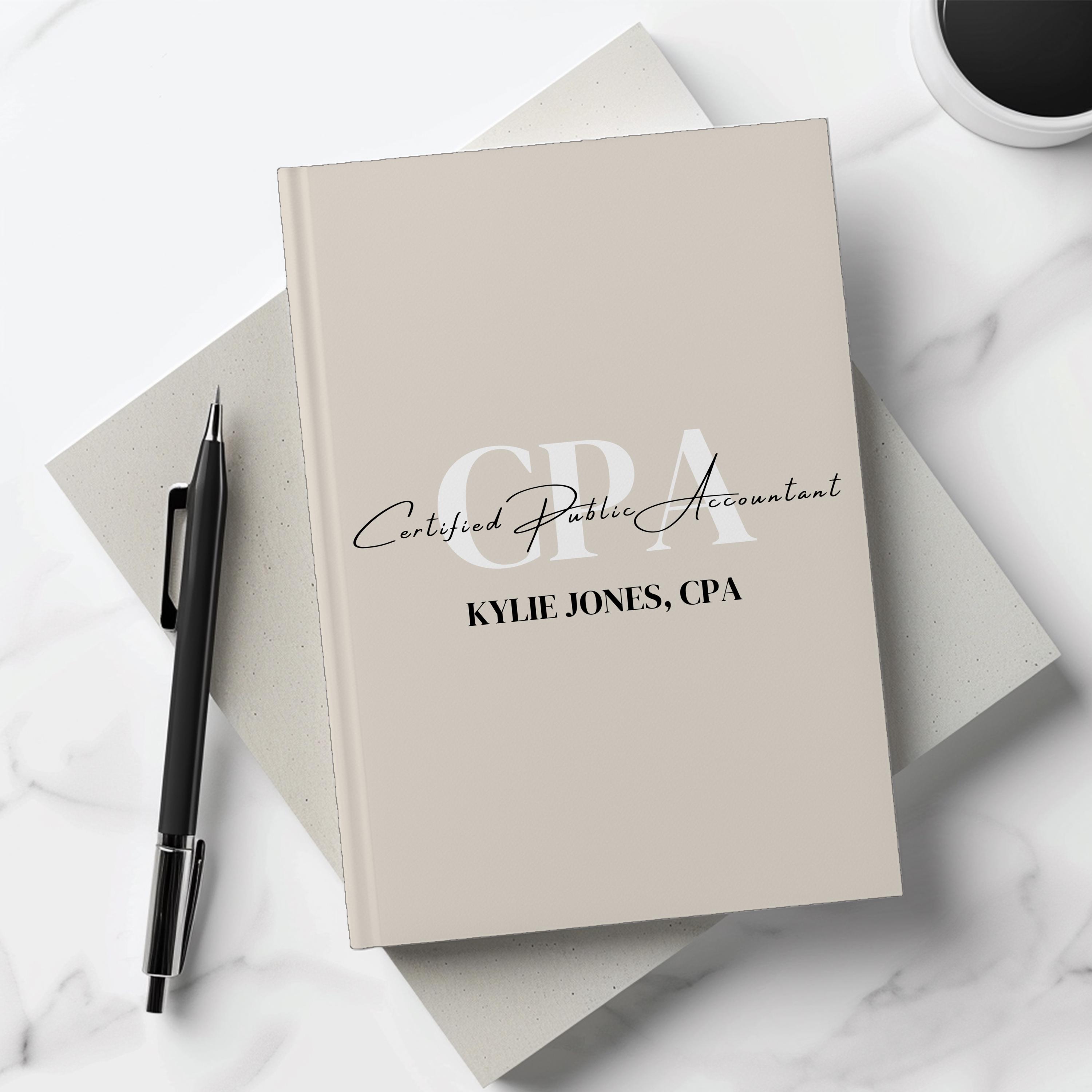 Personalized CPA Notebook, Gifts for CPAs, Certified Public Accountant Gifts, Coworker Gift, Graduation Gifts, Graduation License Journal