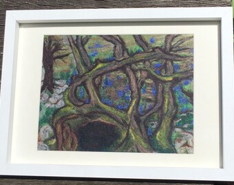 Bluebell woods needle felted  art