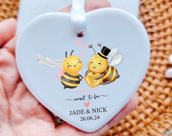 Presente de casamento para o Sr. e a Sra., etiqueta personalizada para pendurar, presente de casamento, lembrança de casamento, presente de casamento, placa de coração