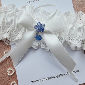 Personalised Garter, wedding gift for bride, something blue, wedding garter, personalised gifts image 2