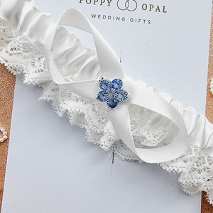 Garter, wedding gift for bride, something blue, wedding garter, personalised gifts image 3