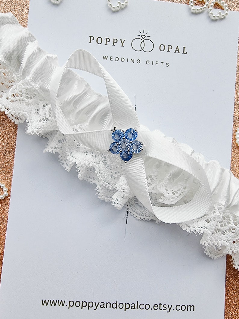 Garter, wedding gift for bride, something blue, wedding garter, personalised gifts image 3