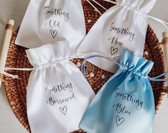 Something old new borrowed and blue gift bags, gift for bride, morning of wedding gift, gift from Bridesmaids, gift from groom, bride to be