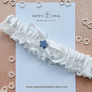 Garter, wedding gift for bride, something blue, wedding garter, personalised gifts image 2