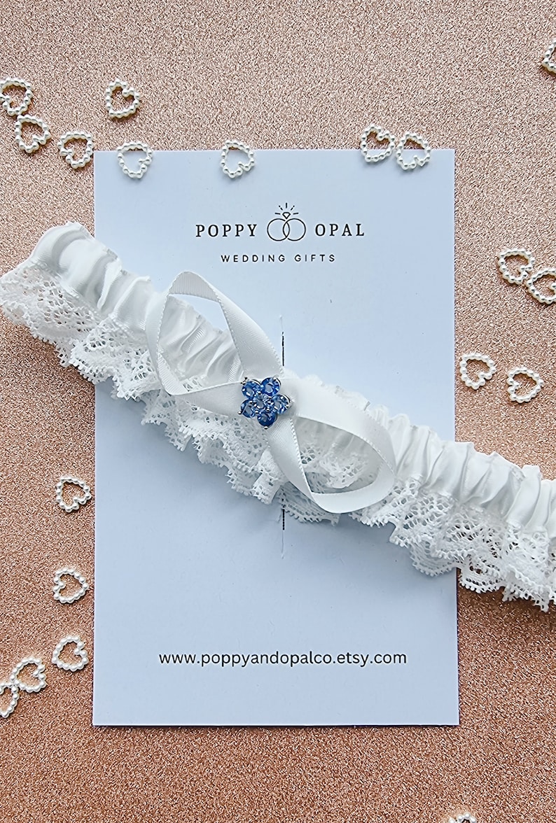 Garter, wedding gift for bride, something blue, wedding garter, personalised gifts image 2