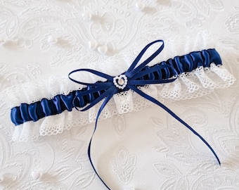 Set regalo giarrettiera personalizzato, regalo di nozze per la sposa, qualcosa di blu, giarrettiera nuziale, regali personalizzati, sacchetti regalo di nozze