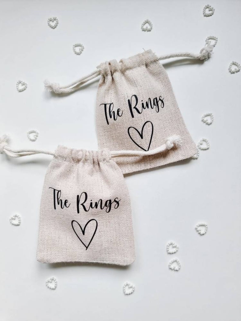 Wedding ring pouch, Ring bag, Ring pouch, wedding ring box alternative image 1