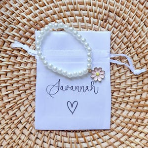 Flower girl bracelet, will you be my flower girl present, bridal party gifts, flower girl proposal, flower girl gift, wish bracelet
