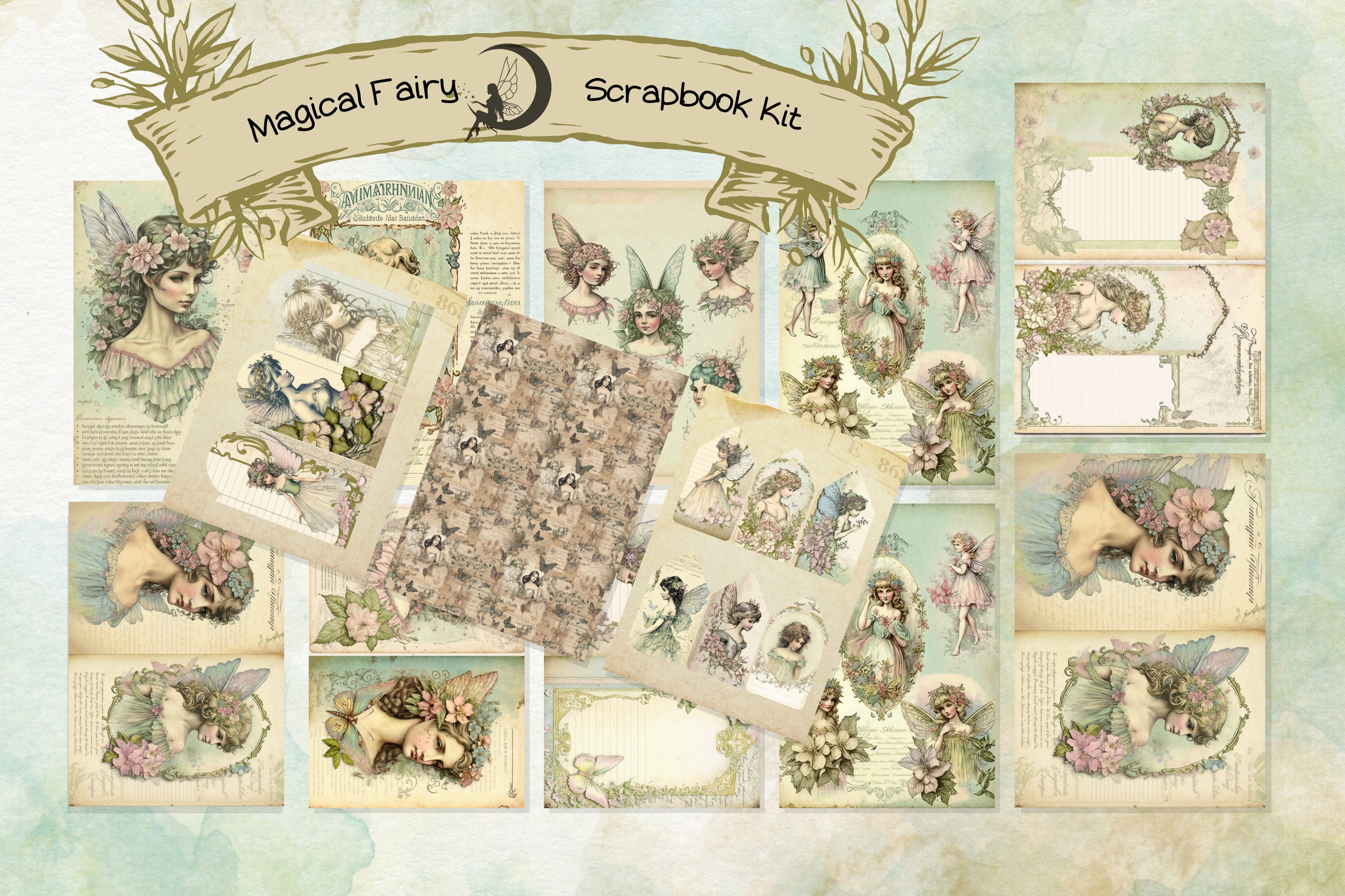 Fantasy Fairies, Fairy Junk Journal Kit, Printable, Fairy Fantasy ...