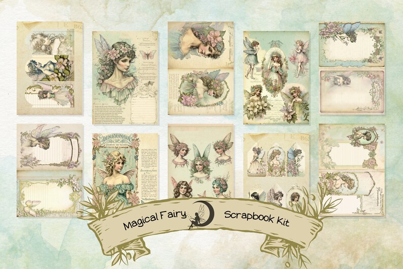 Fantasy Fairies, Fairy Junk Journal Kit, Printable, Fairy Fantasy ...