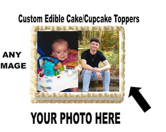 Custom Edible Cake Topper, Cupcake Topper, Rice Krispy Treat Topper, Cookie Topper