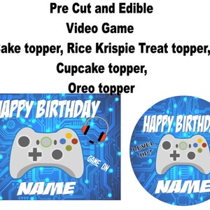 Custom Edible Cake Topper, Cupcake Topper,  Rice Krispy Treat Topper, Cookie Topper