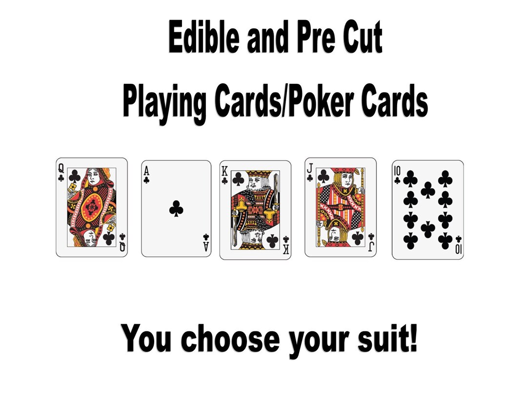 Edible Pre Cut Playing Cards Poker Cards Etsy