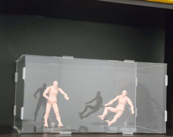 assemblage de présentoirs en acrylique. boîte acrylique. Cadeaux clairs et transparents. boîte d'affichage. taille : 40x 20x20 cm