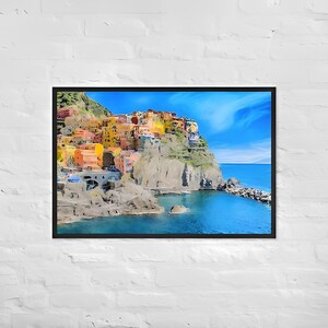 Amalfi Coast Wall Art Italy Home Decor Amalfi Coast Painting Oil Italy Painting Italian Architecture Artwork Italian Coast Art Home Italy