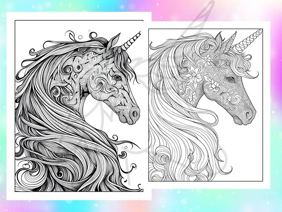 Unicorn Coloring Books for Girls: New Best Relaxing, Fun and Beautiful  Coloring Pages for Kids, Teens and Adults, Intricate One Sided Designs 