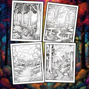 Enchated Forest Coloring Book Digital Printable Coloring Book Pages ...