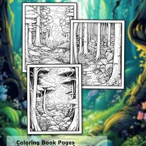 Enchated Forest Coloring Book Digital Printable Coloring Book Pages ...