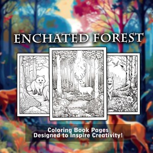 Enchated Forest Coloring Book Digital Printable Coloring Book Pages ...