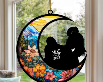 Personalized Shih Tzu Dog Memorial Suncatcher,  Pet Loss Sympathy, Rememberance and Bereavement Gift Ornament