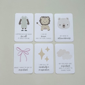Cartes d'affirmations pour enfants imprimables, État d'esprit positif pour les enfants, Affirmations quotidiennes, Bien-être, État d'esprit de croissance, Amour de soi et acceptation