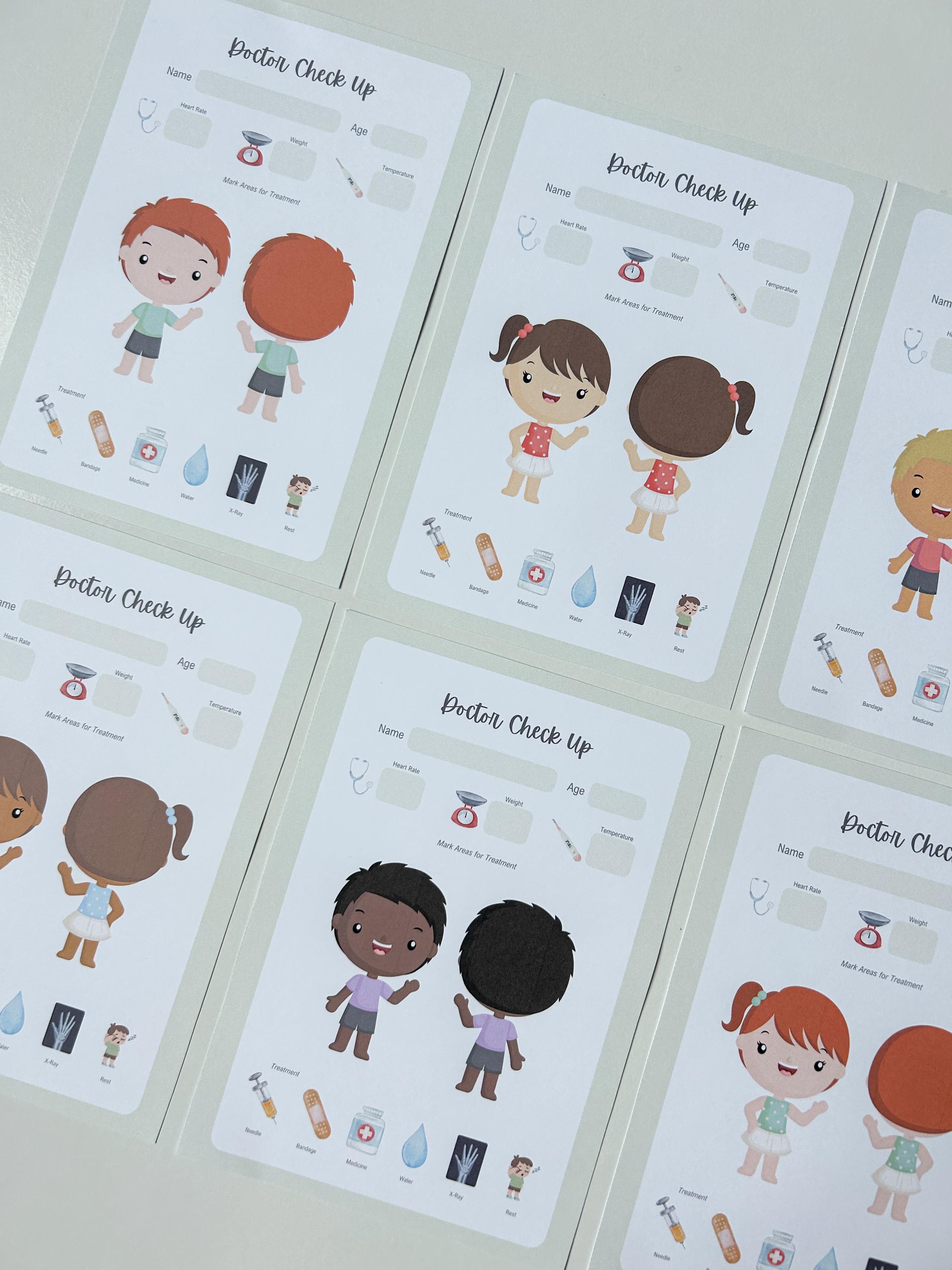 Doctor Check up Dramatic Play Printable, Hospital Play, Doctor, Nurse ...