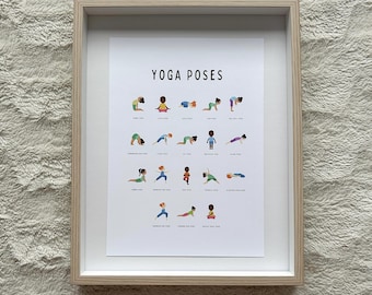 Pôster de Yoga para Crianças: 18 Posturas (Download Digital)