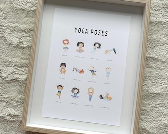 Pôster de Yoga para Crianças: 12 Posturas (Download Digital)