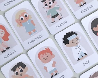 16 cartes-éclair sur les émotions des enfants à imprimer, cartes sur les sentiments des enfants, outil de régulation des émotions, coin apaisant, apprentissage social et émotionnel