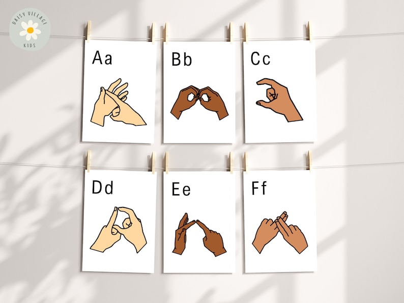 AUSLAN Alphabet Flashcards Printable Learn Australian Sign Etsy Australia