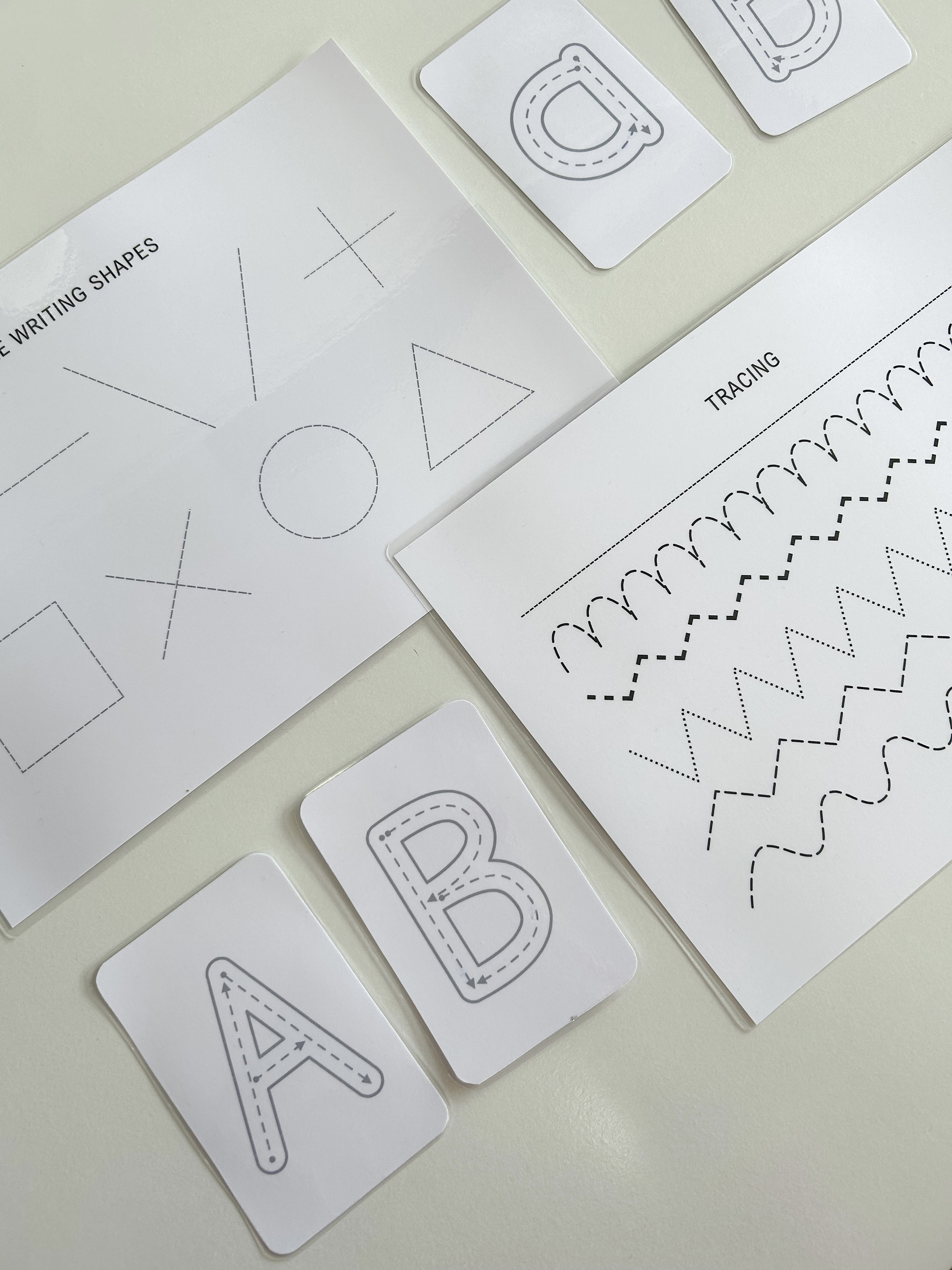 Alphabet Tracing Cards Printable, Lower and Upper Case, Line Tracing ...