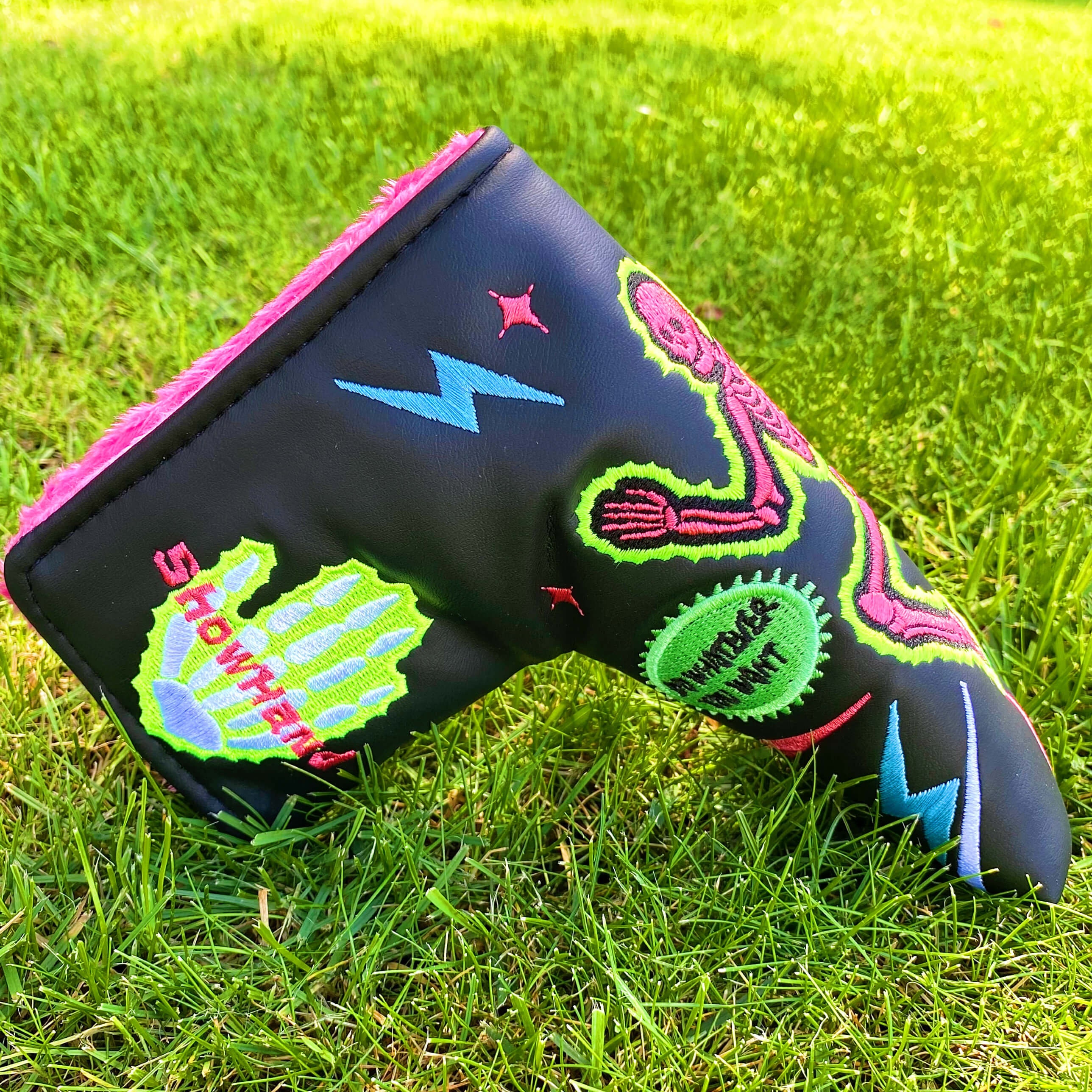 Putter Head Display New Custom Design SHOWHAND GOLF Lighting Skull Putter Headcover Fit ...