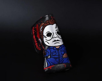 New Custom Design Showhand Golf #33 Michael's Mask X Tiber Halloween Edition-Blade Putter Headcover