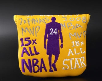 Neues maßgeschneidertes SHOWHAND Golf---Kobe Bryant The Legend-Mallet Putter Headcover