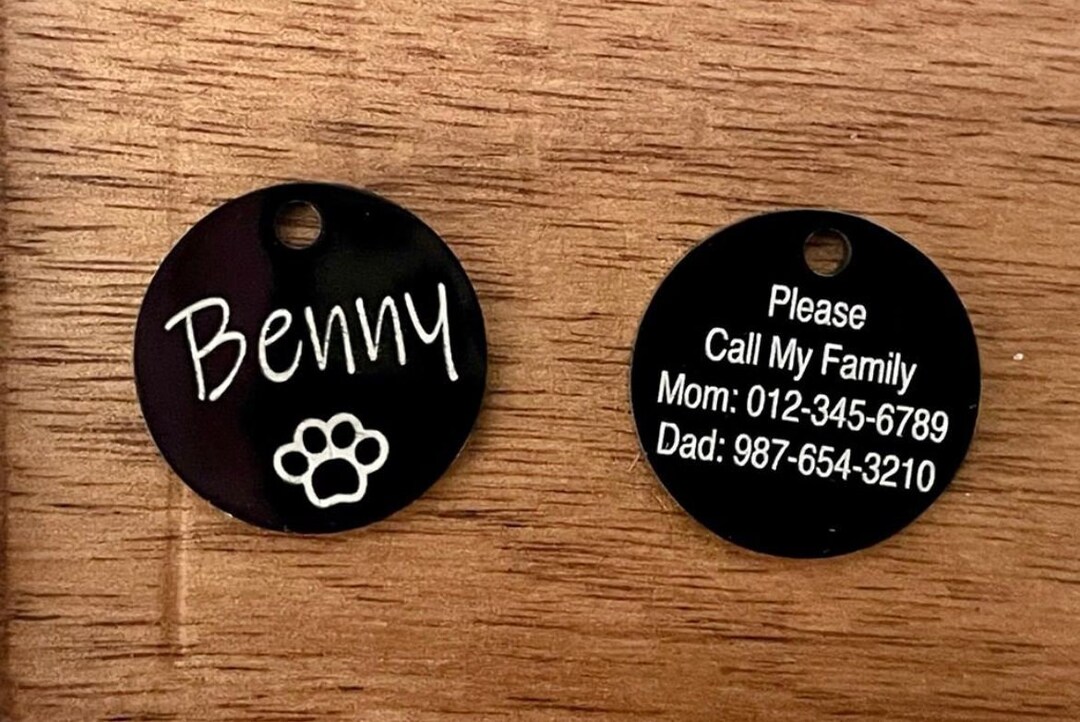 Cat Tag Personalized, Cat Name Tag Small, Cat Collar Name Tag