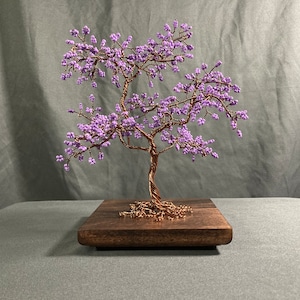 Blossom Wire Tree Sculpture Tree of Life Bonsai Tree Original Handmade Art For Your Home Unique Decor for Shelf or Desk Housewarming Gift