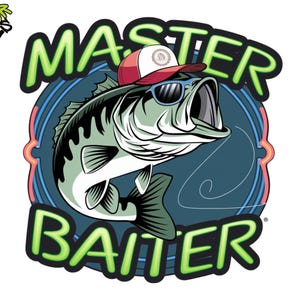 Maister Baiter Fishing SVG| Large Mouth Bass | Bass Fishing | Fishing Sublimation PNG | Fisherman Digital Download