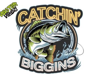 Large Mouth Bass Fishing PNG | Fisherman Sublimation Design (Digital Download)
