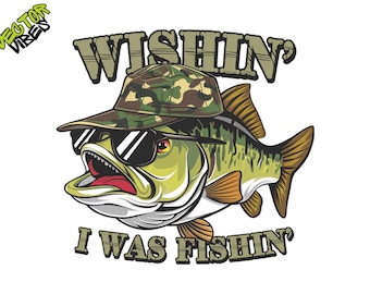 Diseño de sublimación para pesca de lubina / Pescador PNG (Descarga digital)