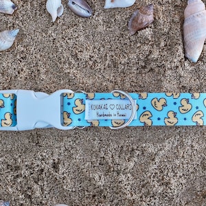 Rubber Duck Dog Collar / Leash, Rubber Ducky Blue Yellow Girl/Boy Themed