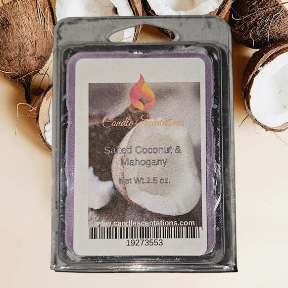 Salted coconut & mahogany 2.5oz. Wax Melt