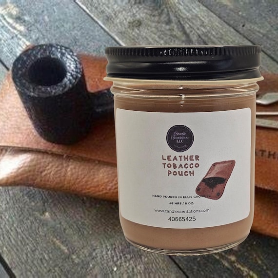 Leather Tobacco Pouch 8oz. Candle