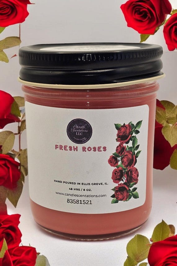 Fresh Roses 8oz. Candle