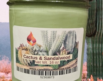 Candela Cactus e Sandalo da 16 once