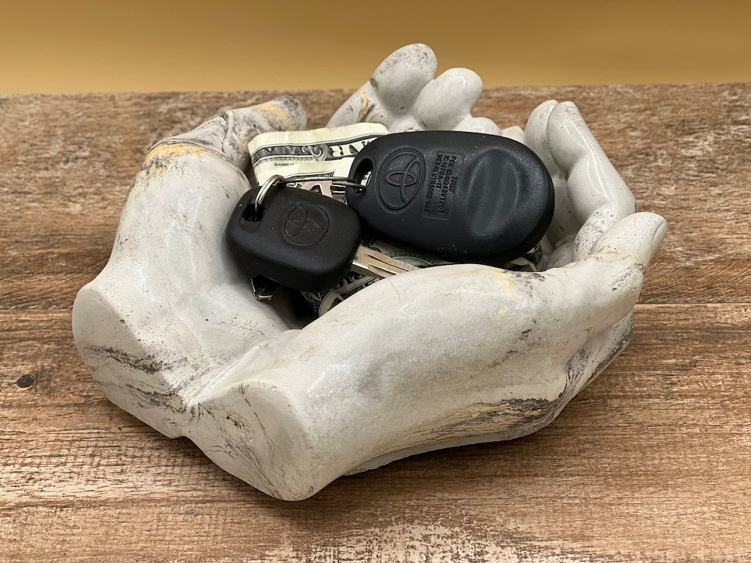 Modern Concrete Key Holder, Artistic Valet Tray, Entryway Hand Tray